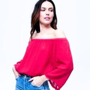 Michael Stars Isabel Convertible Gauze Top